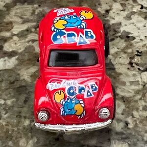 Volkswagen Beetle Toy Car with "The Little Crab" 🦀 Red Die Cast 2.5”